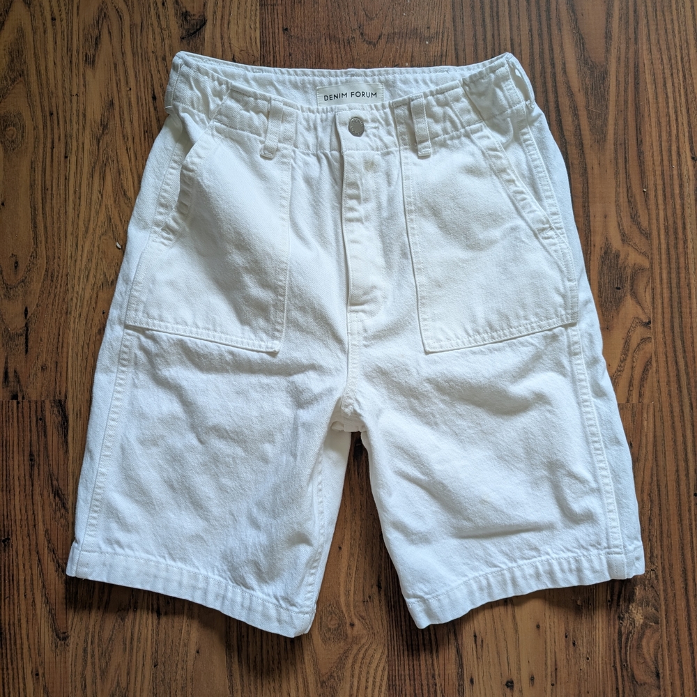Denim Forum White The Joni Loose Bermuda Short